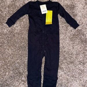 Primary Navy Kids Footie One Piece